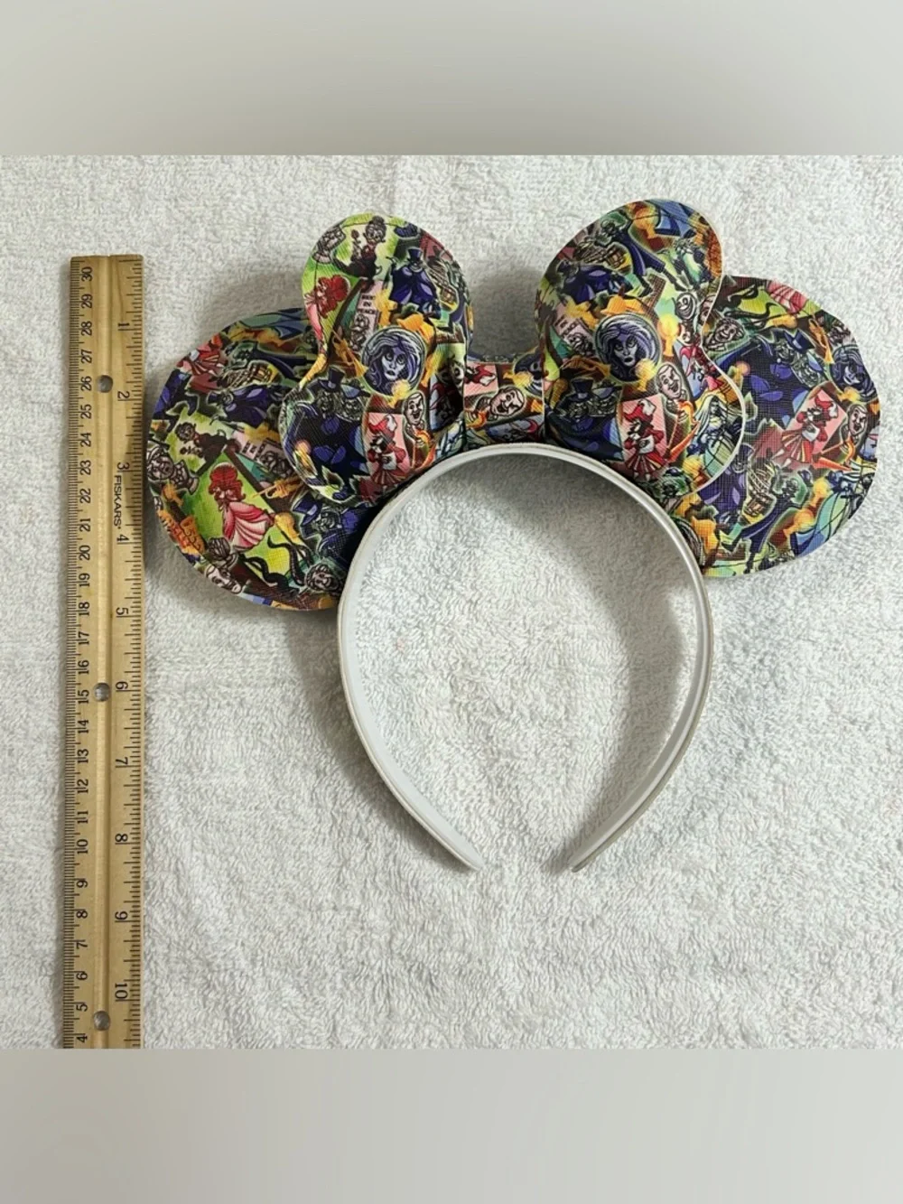 Disney Inspired Haunted Mansion & Villains Puffed Minnie Mouse Ears Headband